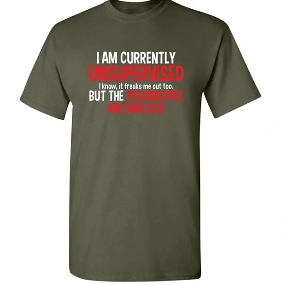 Men’s T- Shirt Currently Unsupervised Sz M - Picture 1 of 1